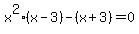 x%5E2%28x-3%29+-%28x%2B3%29+=+0