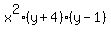 x%5E2%28y%2B4%29%28y-1%29