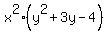 x%5E2%28y%5E2%2B3y-4%29