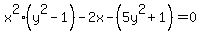 x%5E2%28y%5E2-1%29-2x-%285y%5E2%2B1%29+=+0