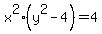 x%5E2%28y%5E2-4%29=4