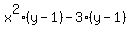 x%5E2%28y-1%29+-+3%28y-1%29