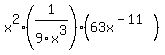 x%5E2%2A%281%2F9x%5E3%29%2A%2863x%5E%28-11%29%29