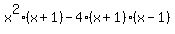 x%5E2%2A%28x%2B1%29+-+4%2A%28x%2B1%29%2A%28x-1%29