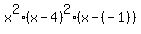 x%5E2%2A%28x-4%29%5E2%2A%28x-%28-1%29%29