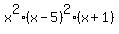 x%5E2%2A%28x-5%29%5E2%2A%28x%2B1%29