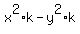 x%5E2%2Ak-y%5E2%2Ak