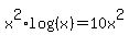 x%5E2%2Alog%28%28x%29%29=10x%5E2