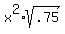 x%5E2%2Asqrt%28.75%29