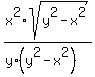 x%5E2%2Asqrt%28y%5E2-x%5E2%29%2F%28y%2A%28y%5E2-x%5E2%29%29