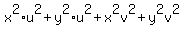 x%5E2%2Au%5E2++%2By%5E2%2Au%5E2%2Bx%5E2v%5E2+%2By%5E2v%5E2