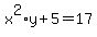 x%5E2%2Ay%2B5=17