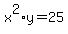 x%5E2%2Ay=25