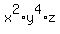 x%5E2%2Ay%5E4%2Az