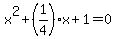 x%5E2%2B%281%2F4%29x+%2B1=0