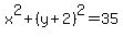 x%5E2%2B%28y%2B2%29%5E2=35