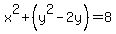 x%5E2%2B%28y%5E2-2y%29=8