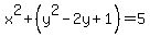 x%5E2%2B%28y%5E2-2y%2B1%29=5
