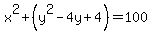 x%5E2%2B%28y%5E2-4y%2B4%29=100