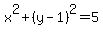x%5E2%2B%28y-1%29%5E2=5
