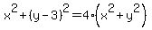 x%5E2%2B%28y-3%29%5E2=4%28x%5E2%2By%5E2%29