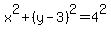 x%5E2%2B%28y-3%29%5E2=4%5E2
