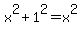 x%5E2%2B1%5E2=x%5E2
