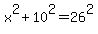 x%5E2%2B10%5E2=26%5E2