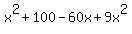 x%5E2%2B100-60x%2B9x%5E2%29+=+10