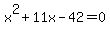 x%5E2%2B11x-42=0