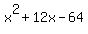 x%5E2%2B12x-64
