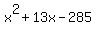 x%5E2%2B13x-285