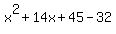 x%5E2%2B14x%2B45-32
