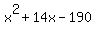 x%5E2%2B14x-190