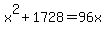 x%5E2%2B1728=96x