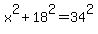 x%5E2%2B18%5E2=34%5E2