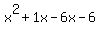 x%5E2%2B1x-6x-6