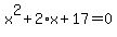 x%5E2%2B2%2Ax%2B17=0