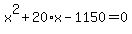 x%5E2%2B20%2Ax-1150=0