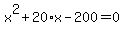x%5E2%2B20%2Ax-200=0