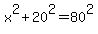 x%5E2%2B20%5E2=80%5E2