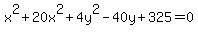x%5E2%2B20x%5E2%2B4y%5E2-40y%2B325=0