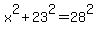 x%5E2%2B23%5E2=28%5E2
