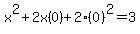 x%5E2%2B2x%280%29%2B2%280%29%5E2=3
