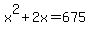 x%5E2%2B2x=675