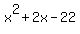 x%5E2%2B2x-22