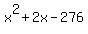x%5E2%2B2x-276