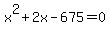 x%5E2%2B2x-675=0