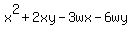x%5E2%2B2xy-3wx-6wy