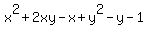 x%5E2%2B2xy-x%2By%5E2-y-1